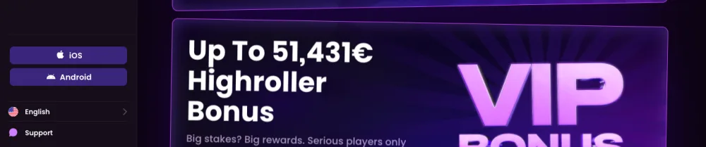 iWild high-roller bonus advertised up to 51,431 euro